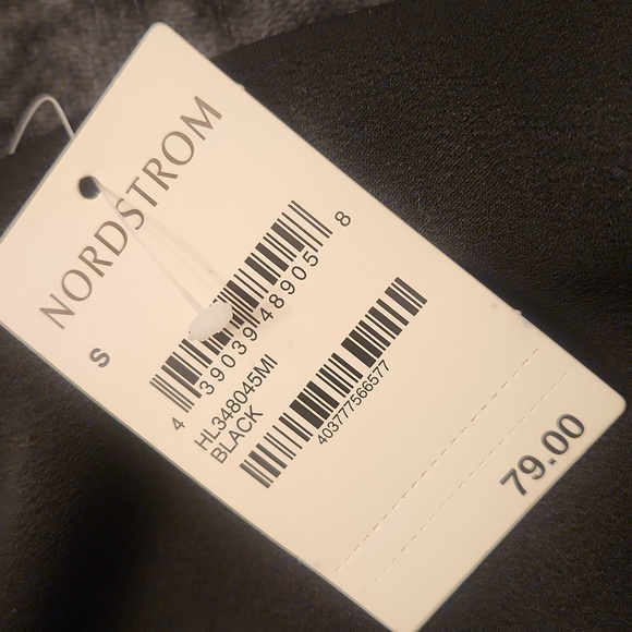 Black Feather Hem Women's Top - Picture 3 of 8